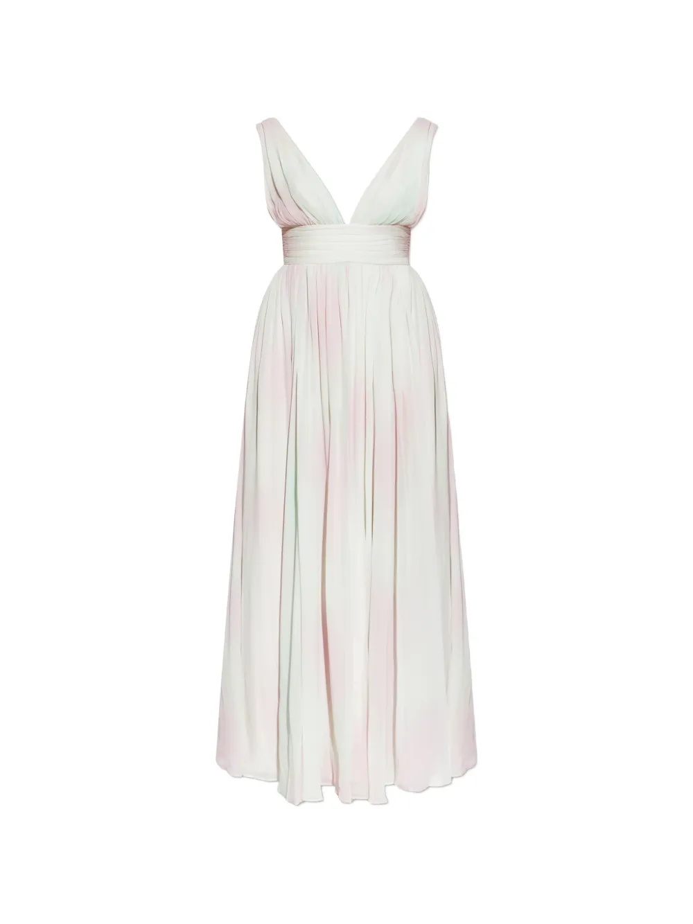 LoveShackFancy Madeleine V-neck slit maxi dress - White