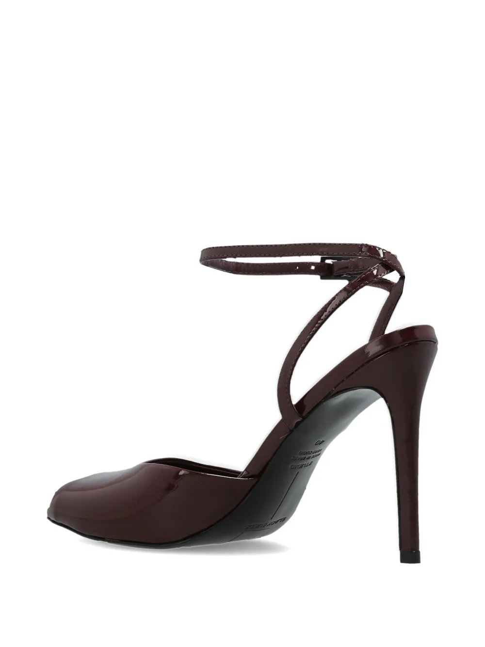  Black Suede Studio Wrne Ankle-strap Peep-toe Heeled Sandals - Red 