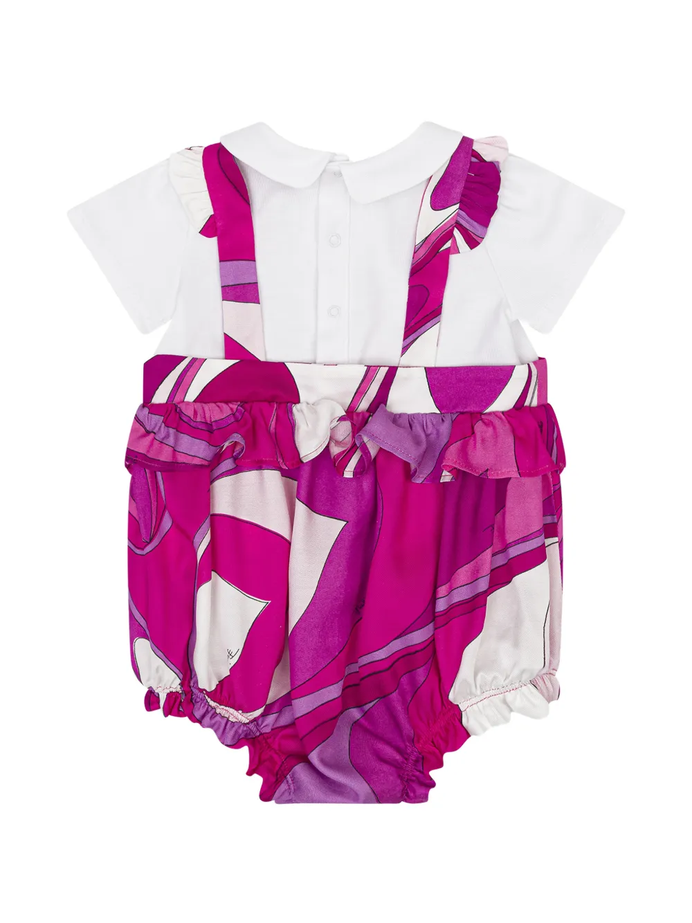 Pucci Junior Ruffled Printed Babygrow - Pink 