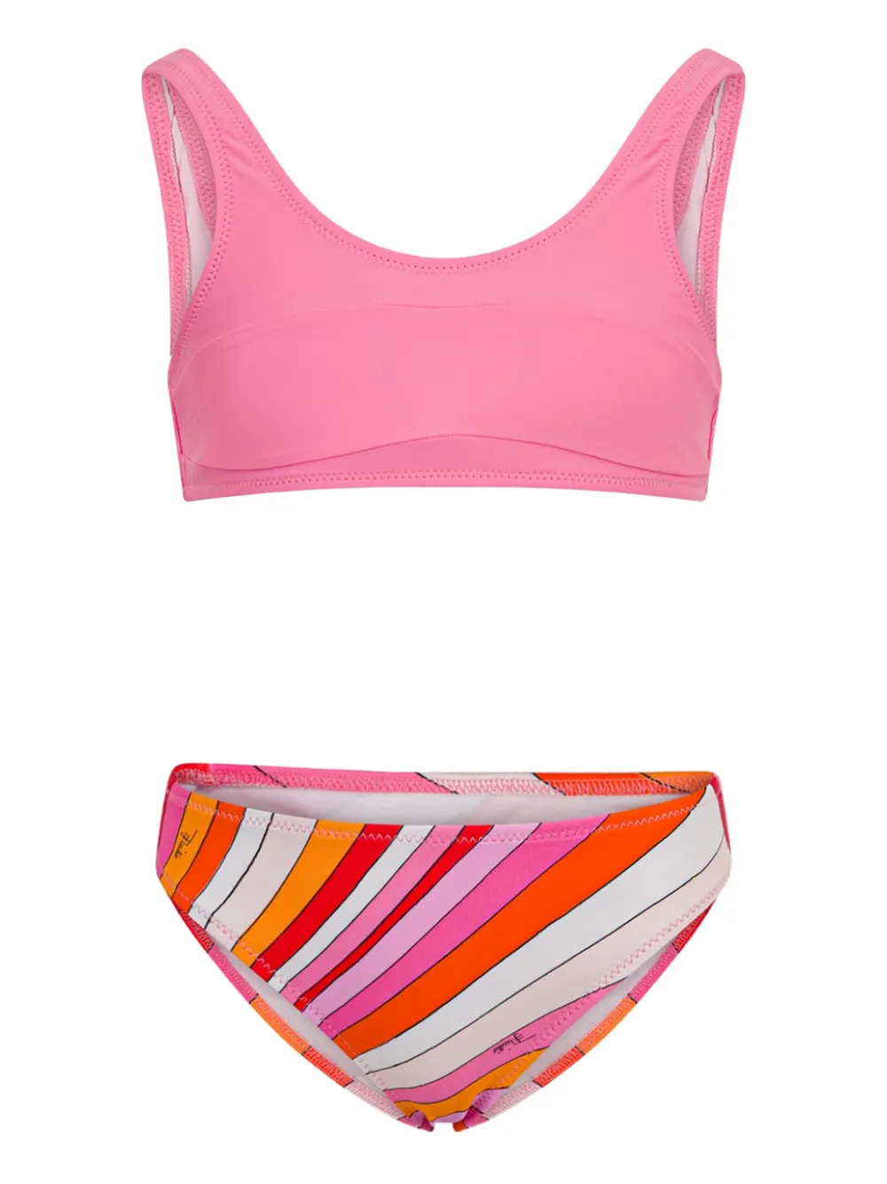 PUCCI Junior striped bikini - Rosa