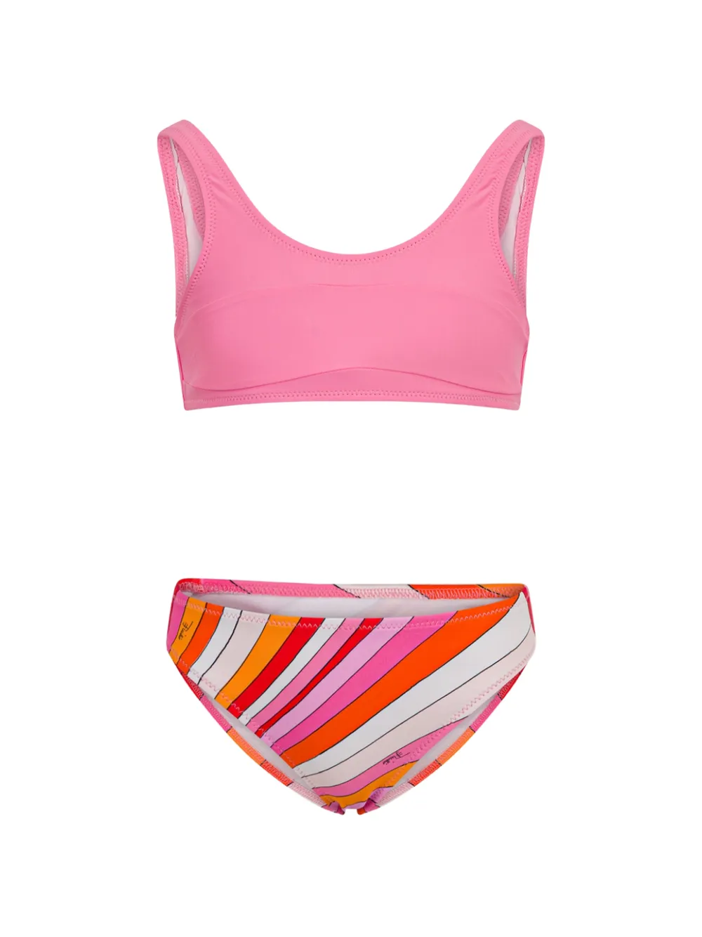 PUCCI Junior striped bikini - Rosa