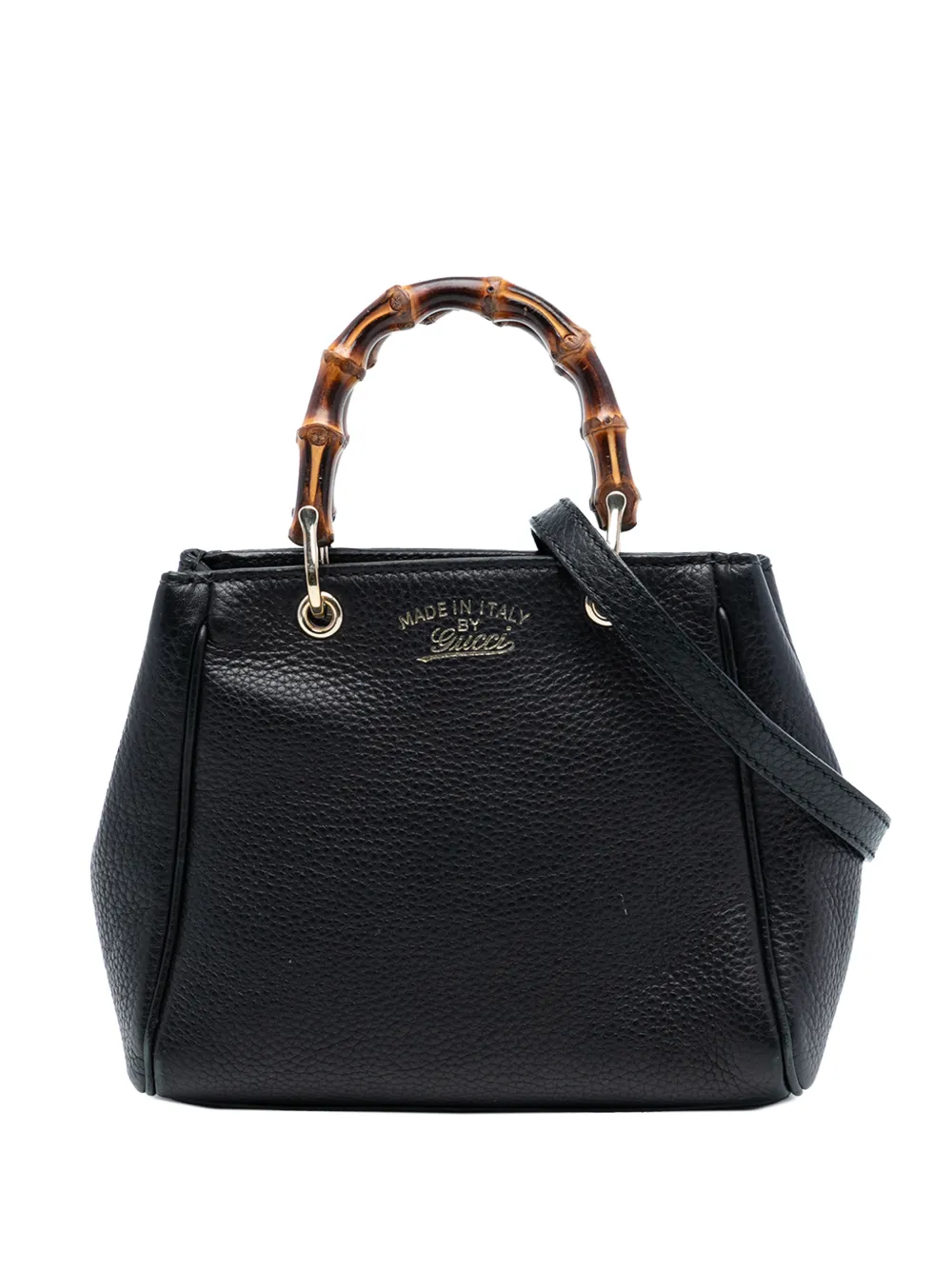 Gucci Pre-Owned 2016-2025 Mini Calfskin Bamboo Shopper satchel - Nero