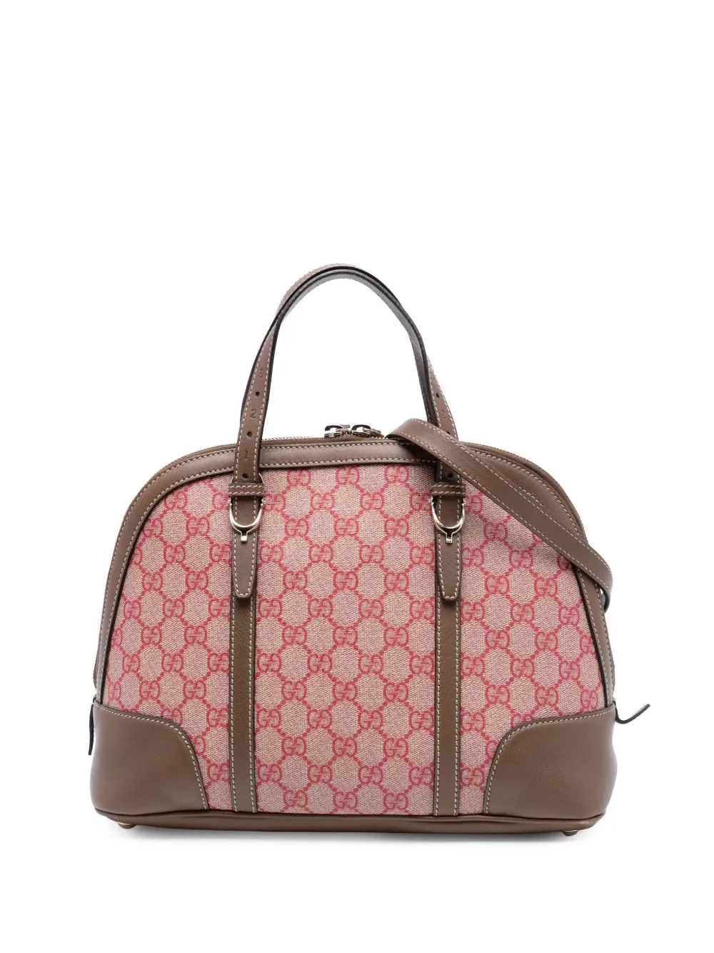 Gucci Pre-Owned 2016-2025 Small GG Supreme Nice Dome satchel - Marrone