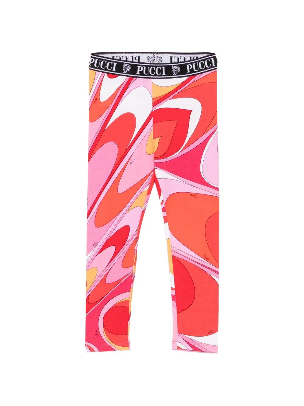PUCCI Junior Iride-print logo-waistband leggings - Rosa