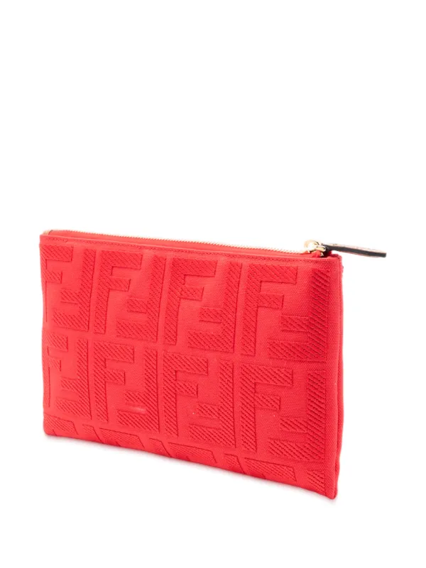 Fendi Pre-Owned 2010-2026 ズッカ エンブロイダリーキャンバス ジップ 