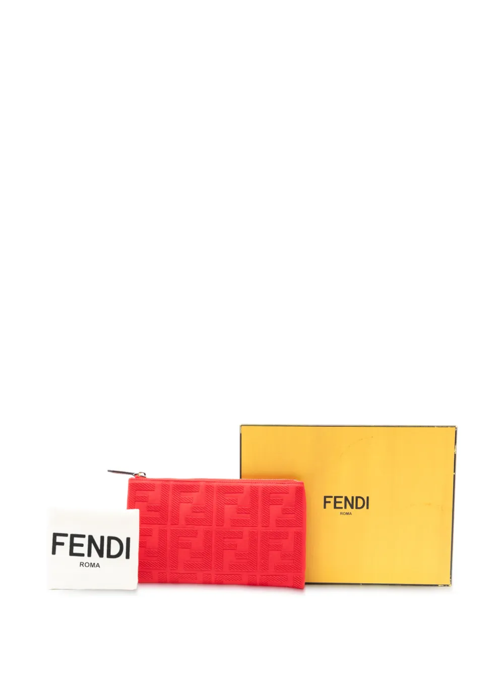 Fendi Pre-Owned 2010-2026 ズッカ エンブロイダリーキャンバス ジップ