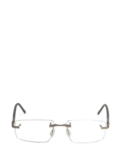 TAG Heuer rectangle rimless glasses