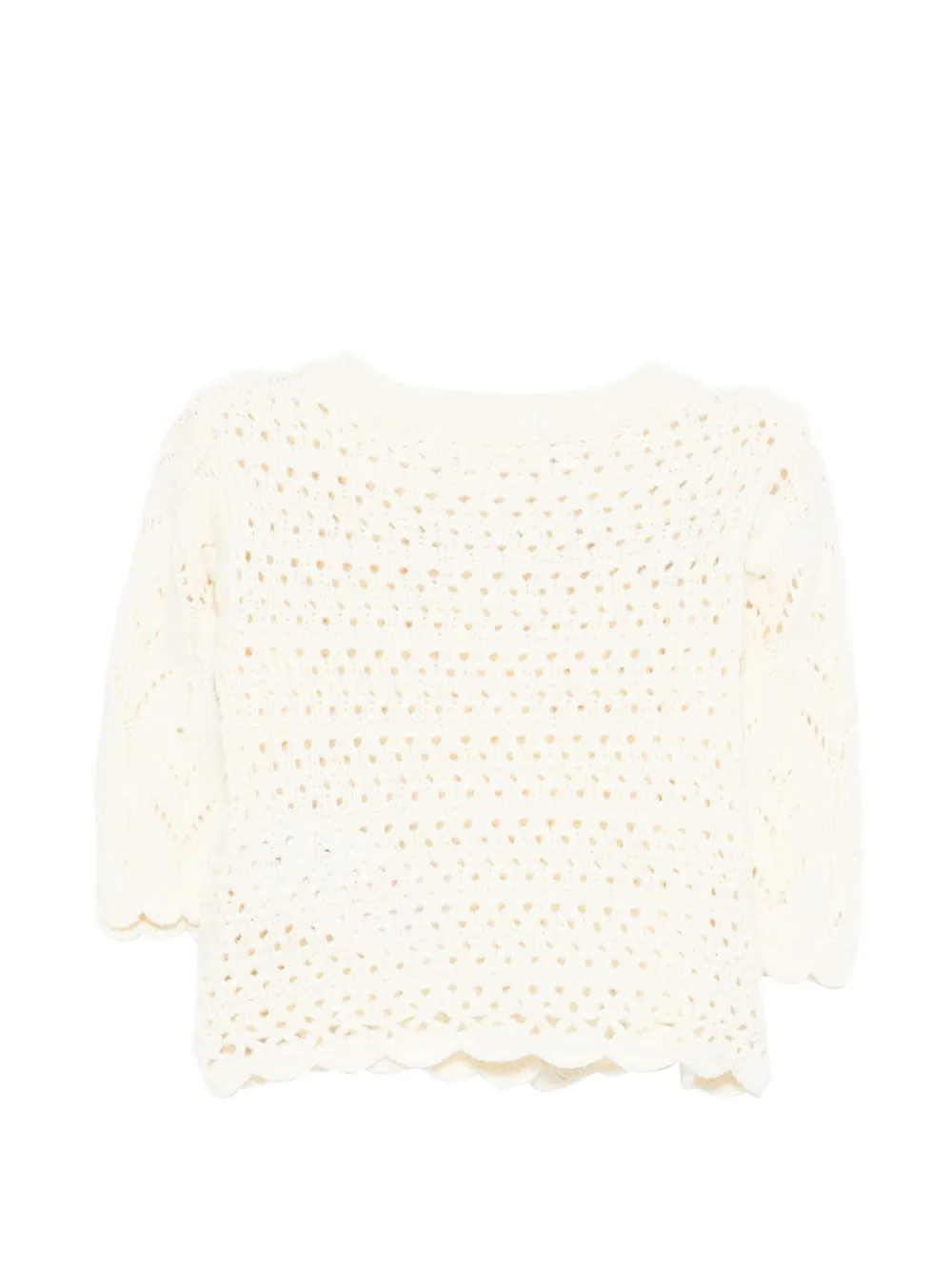 Louise Misha Chai vest met bloemendetail Beige