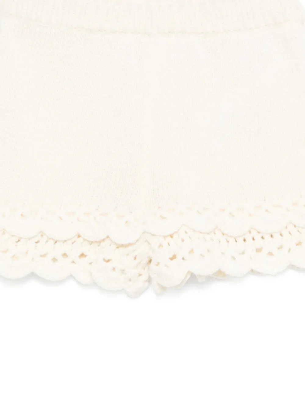 LOUISE MISHA KIDS Mekylana shorts met gewelfde afwerking Beige