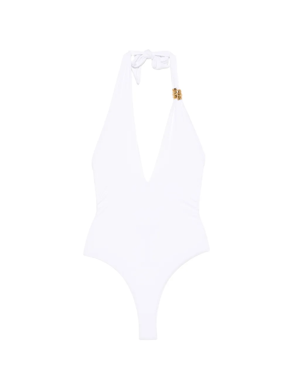 Elisabetta Franchi halterneck swimsuit - Bianco