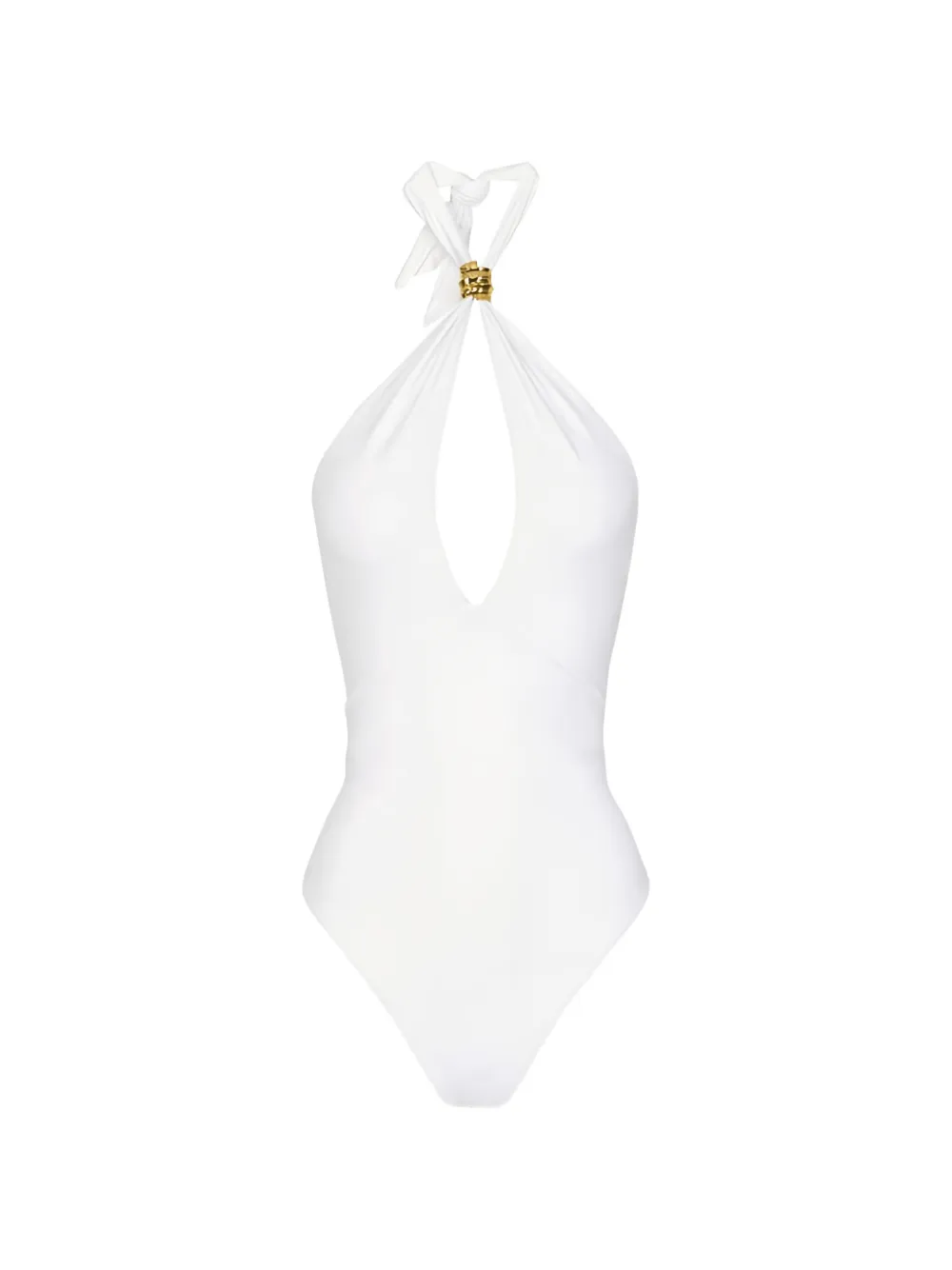Elisabetta Franchi halterneck swimsuit - Bianco