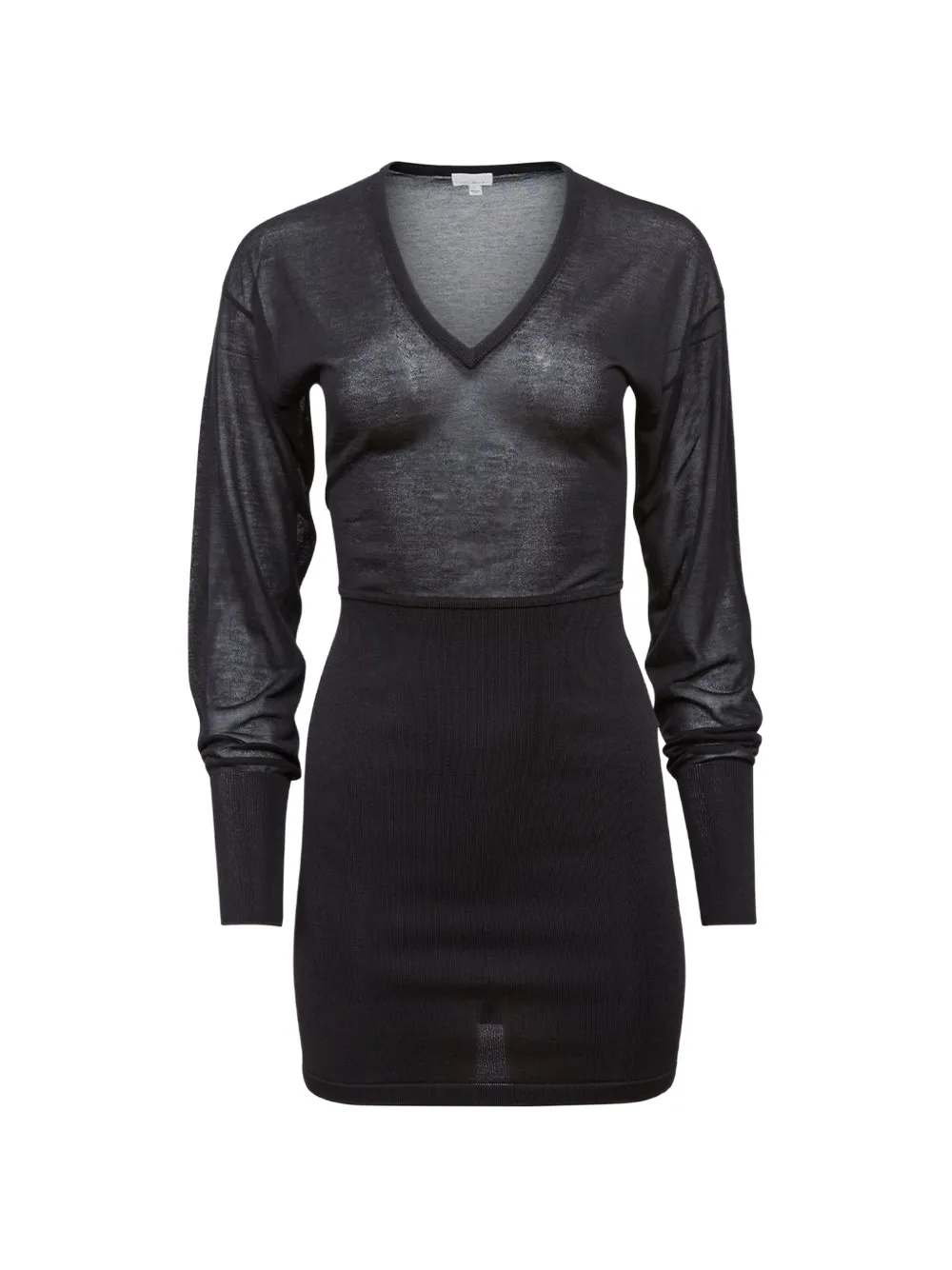 Fleur Du Mal Abito corto con scollo a V - Nero