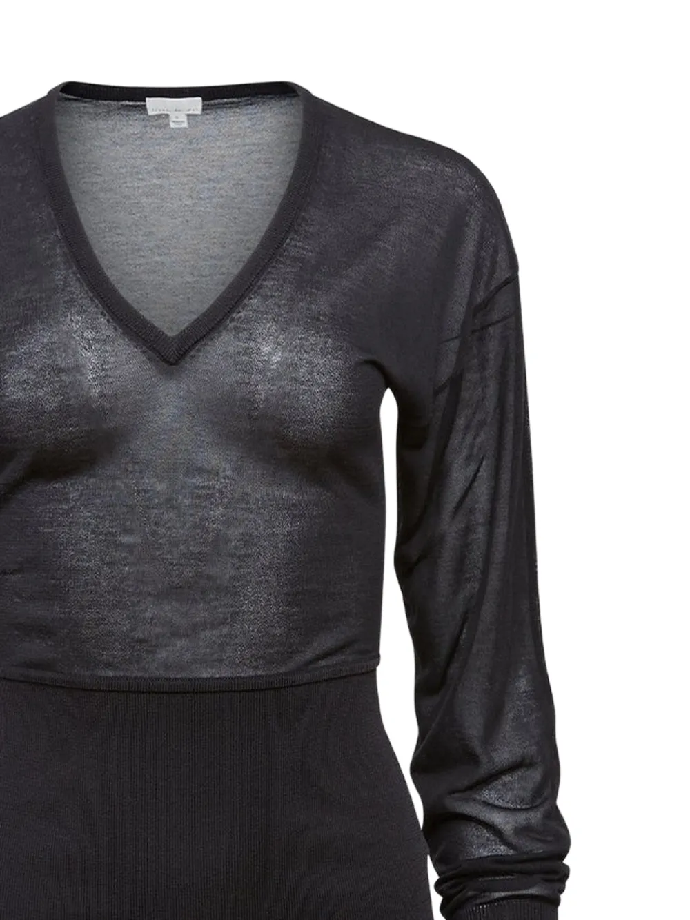 Fleur Du Mal Mini-jurk met lange mouwen Zwart