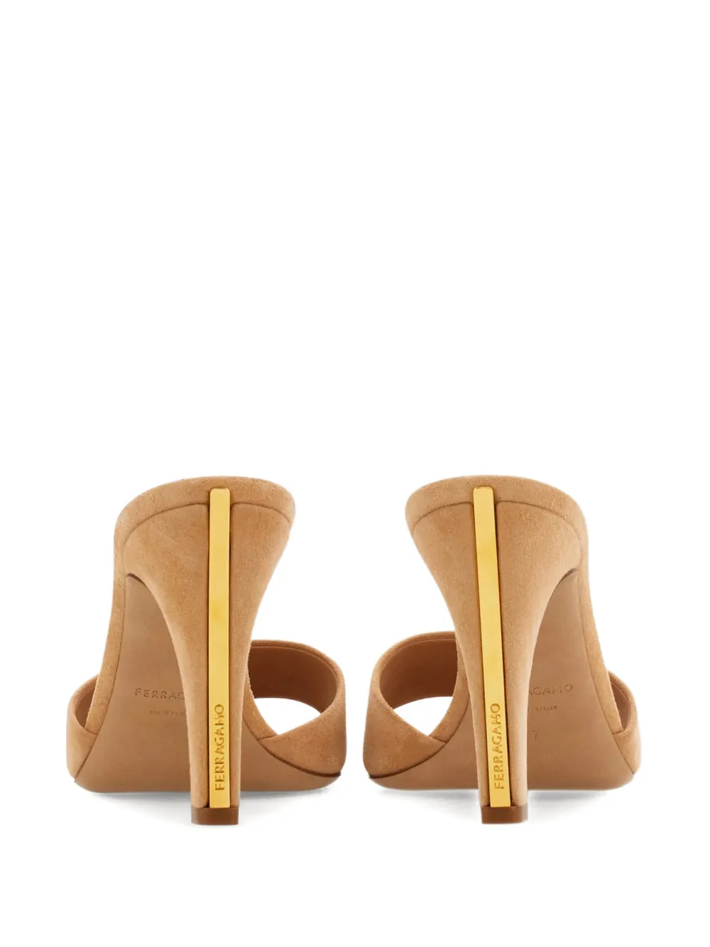 Ferragamo heel sandals Beige