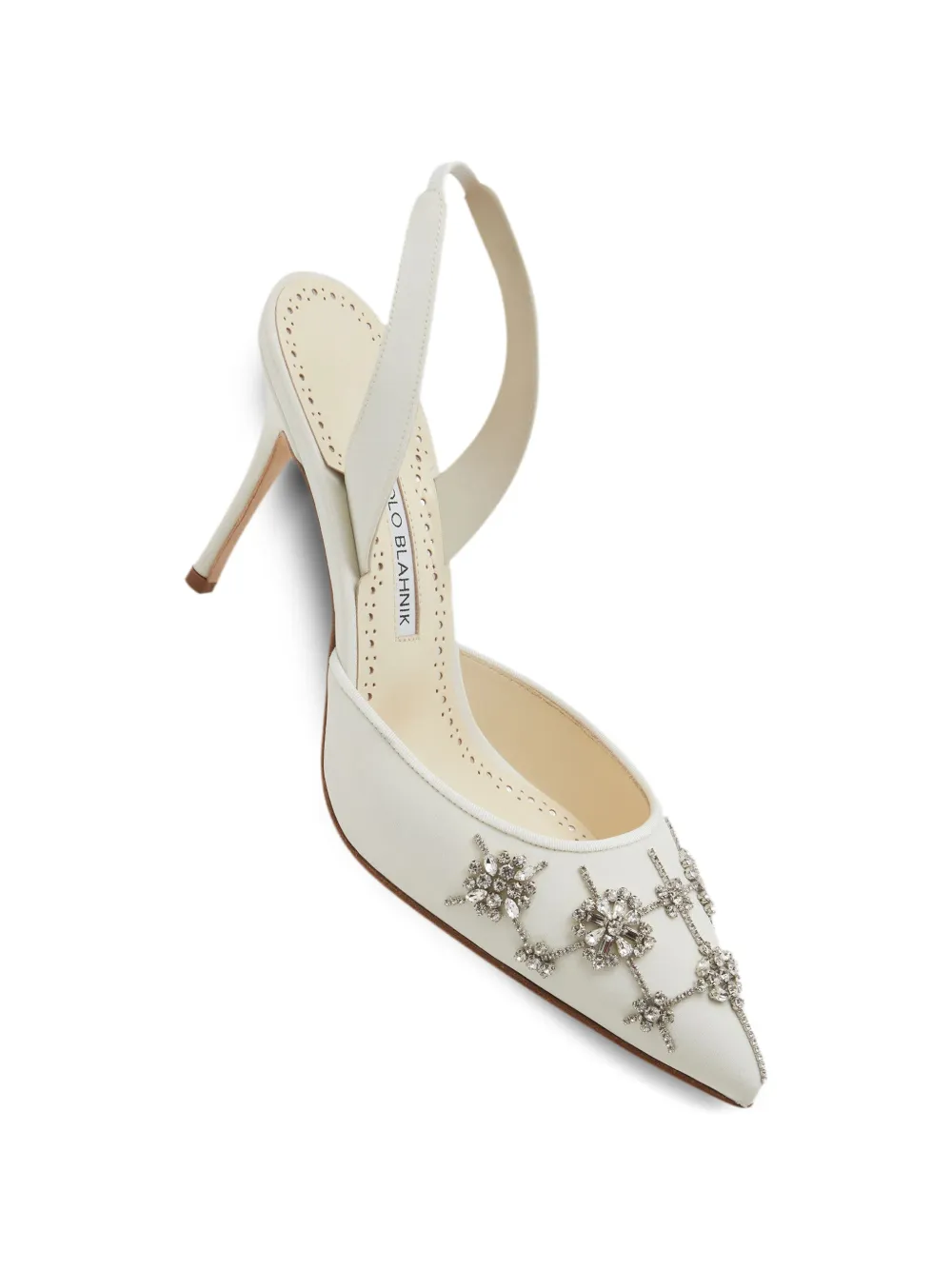 Manolo Blahnik Slingback pumps met hak Wit