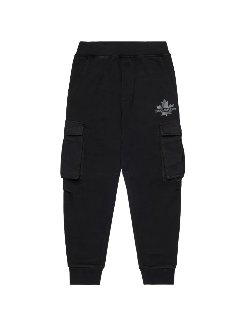 DSQUARED2 KIDS fleece cargo shorts - Black