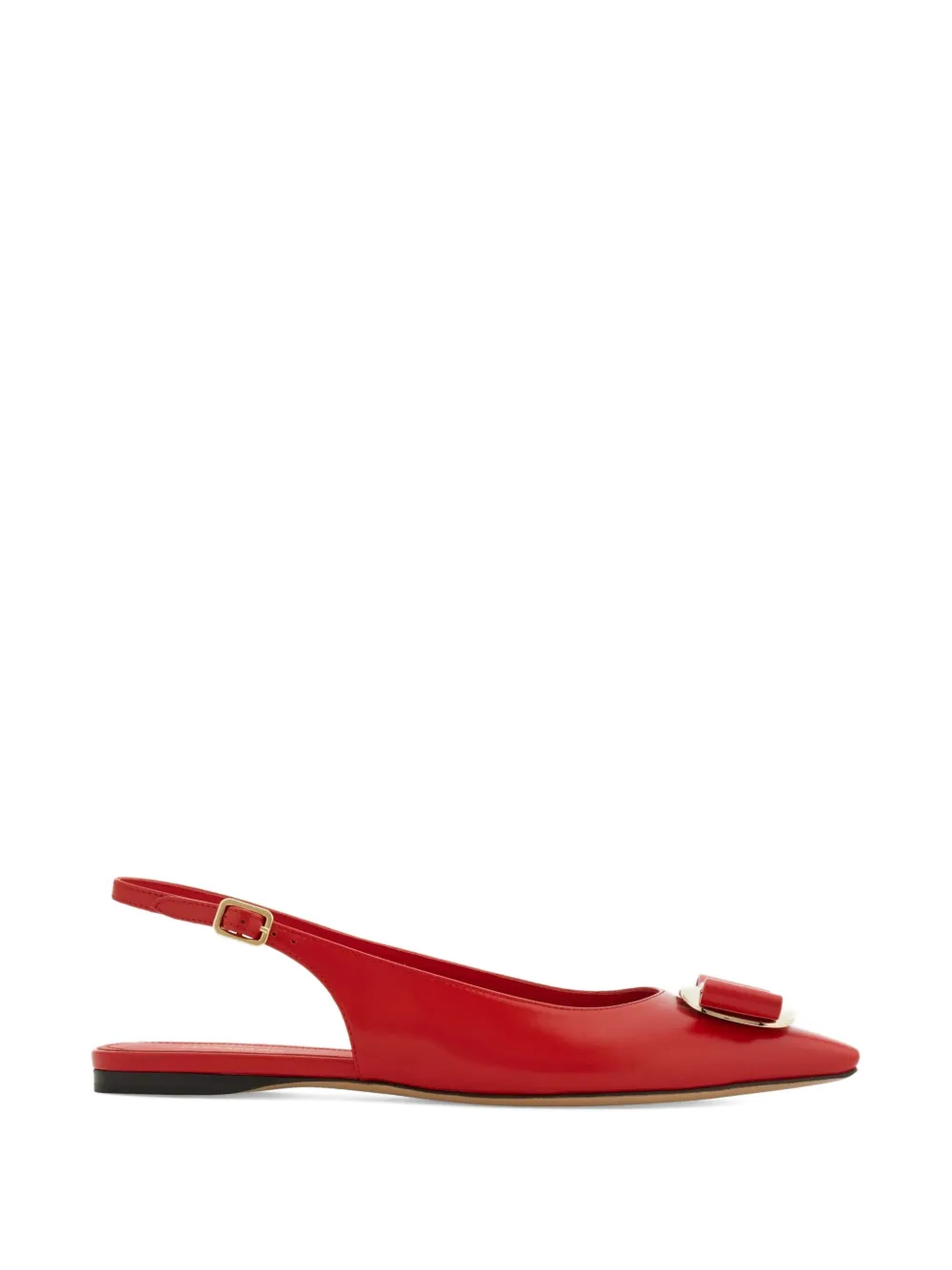 Ferragamo bow slingback ballet flats - Rosso