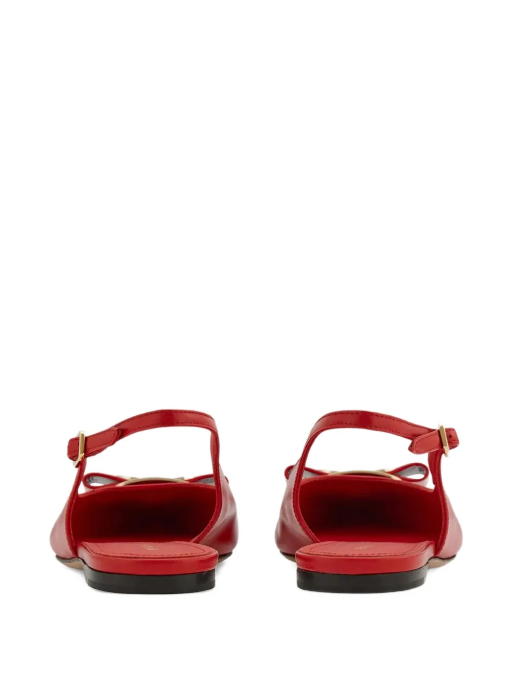 Ferragamo Slingback ballerina's met strik Rood