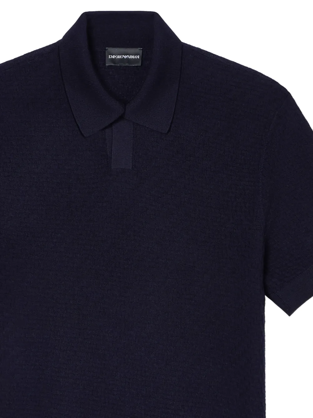 Emporio Armani Poloshirt met textuur Blauw