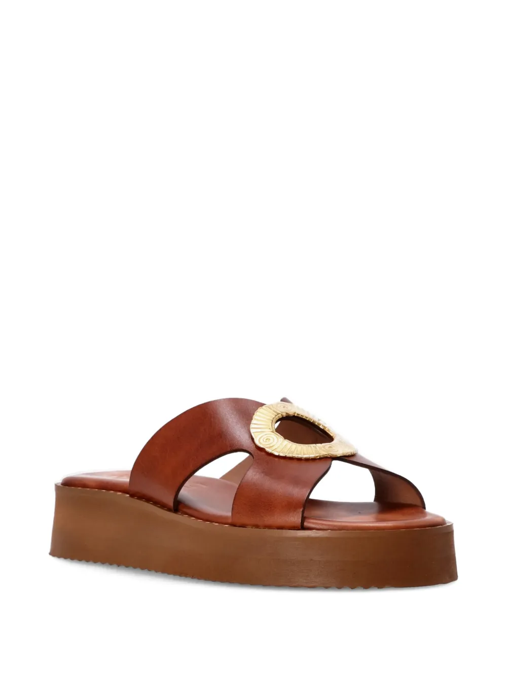  Kotris Sandals Helios Cut-out Platform Sandals - Brown 