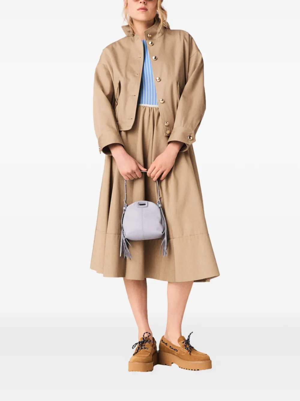  Maje Cotton Jacket - Neutrals 