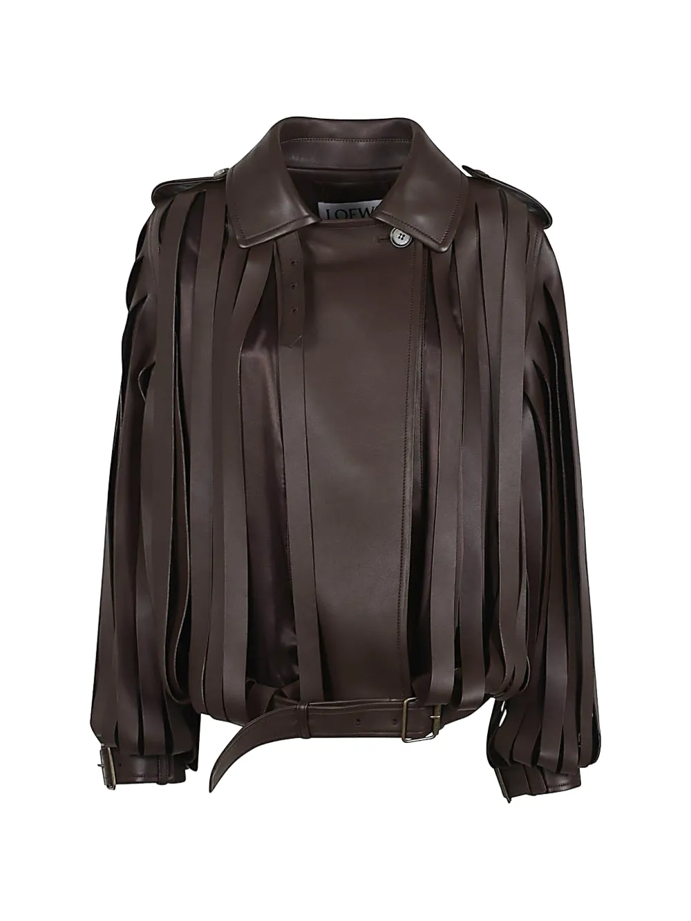 LOEWE layered double-breasted jacket - Marrone