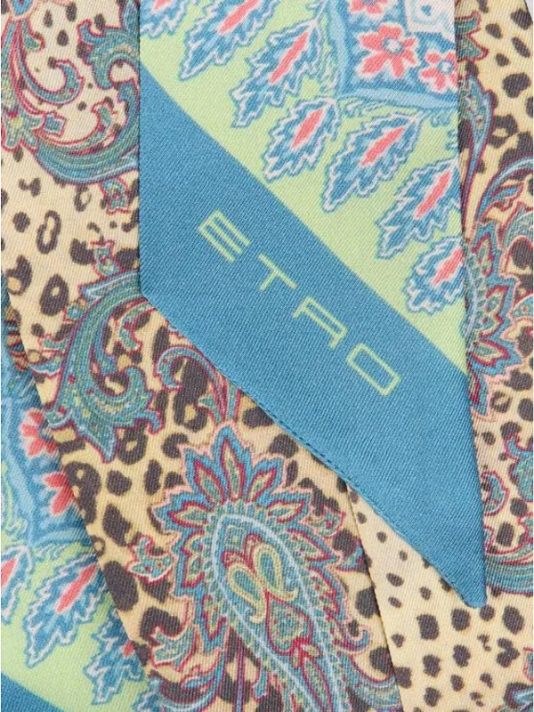 【新品タグ付き】ETRO ペイズリー柄 スカーフ ETRO ペイズリー アニマルモチーフ スカーフ | ニュートラル | FARFETCH JP