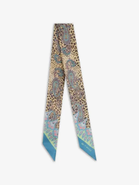 ETRO paisley animal-motif scarf