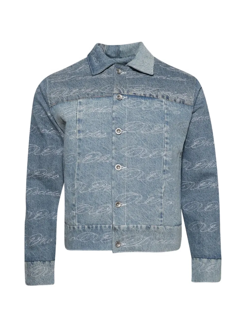 Who Decides War signature trucker jacket - Blu
