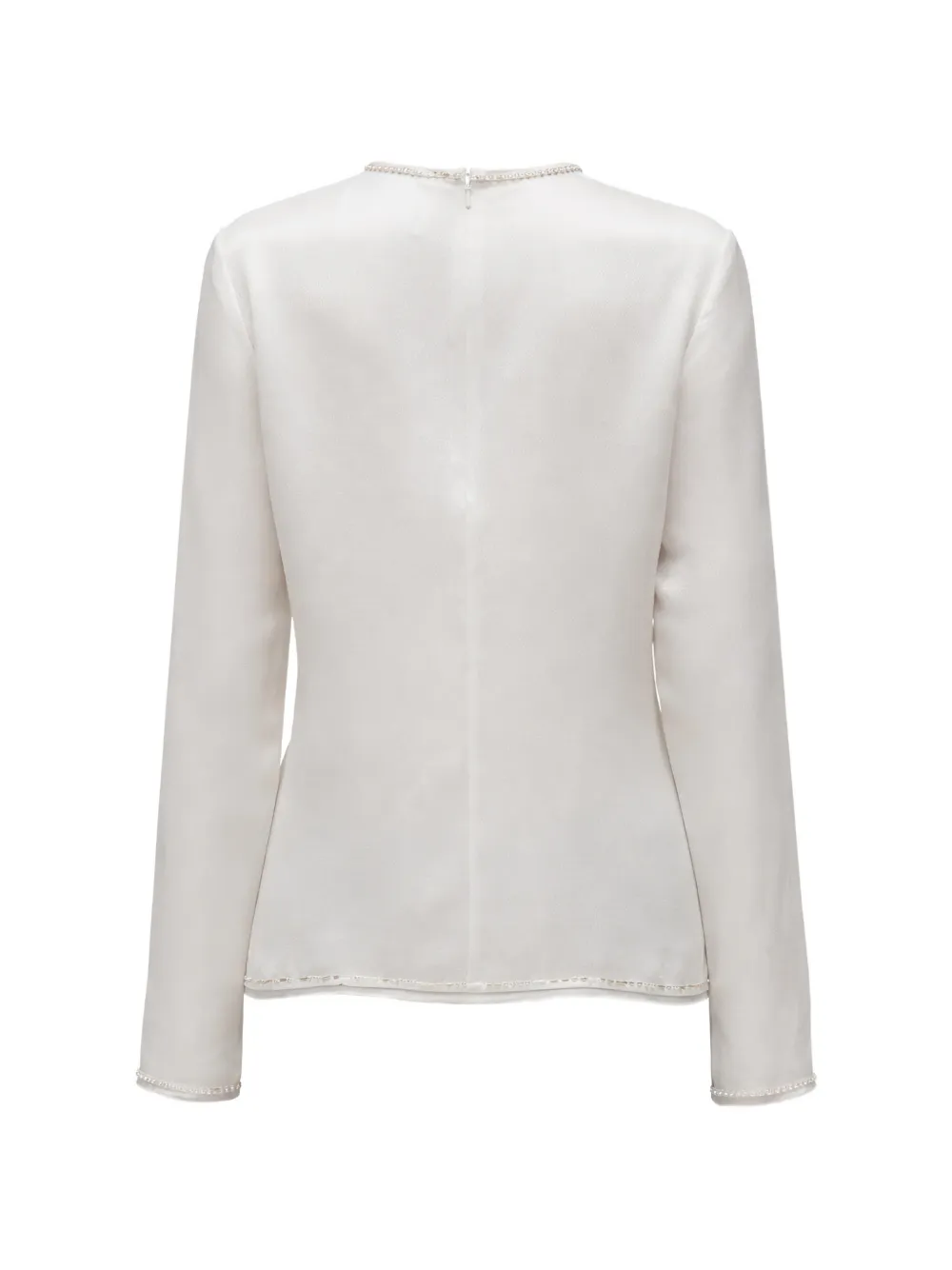 3.1 Phillip Lim Top met lange mouwen en kristallen afwerking Wit