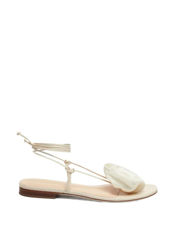 Magda Butrym Flower-detail Sandals in Neutrals