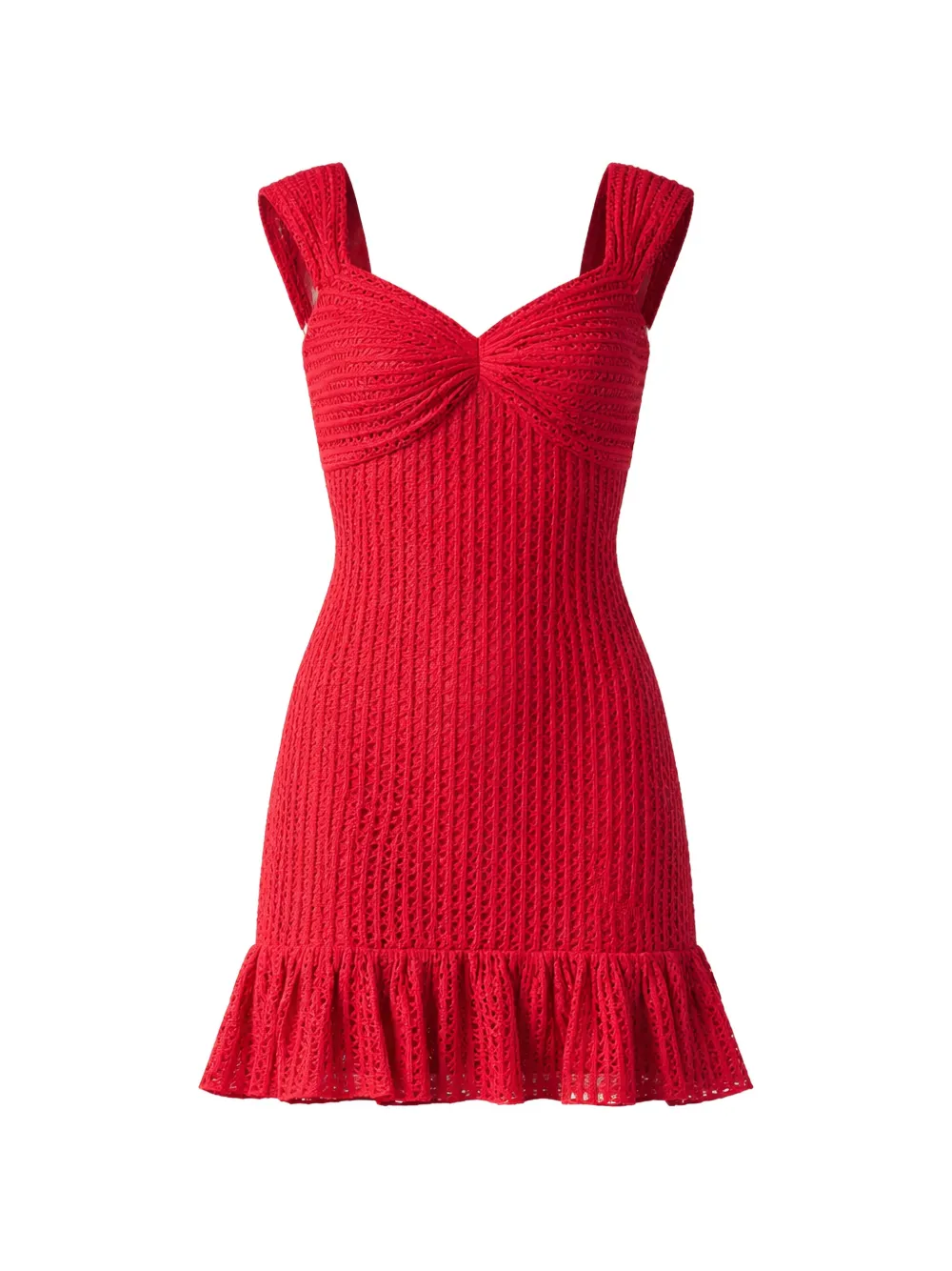 Tadashi Shoji ruffled mini dress - Rosso
