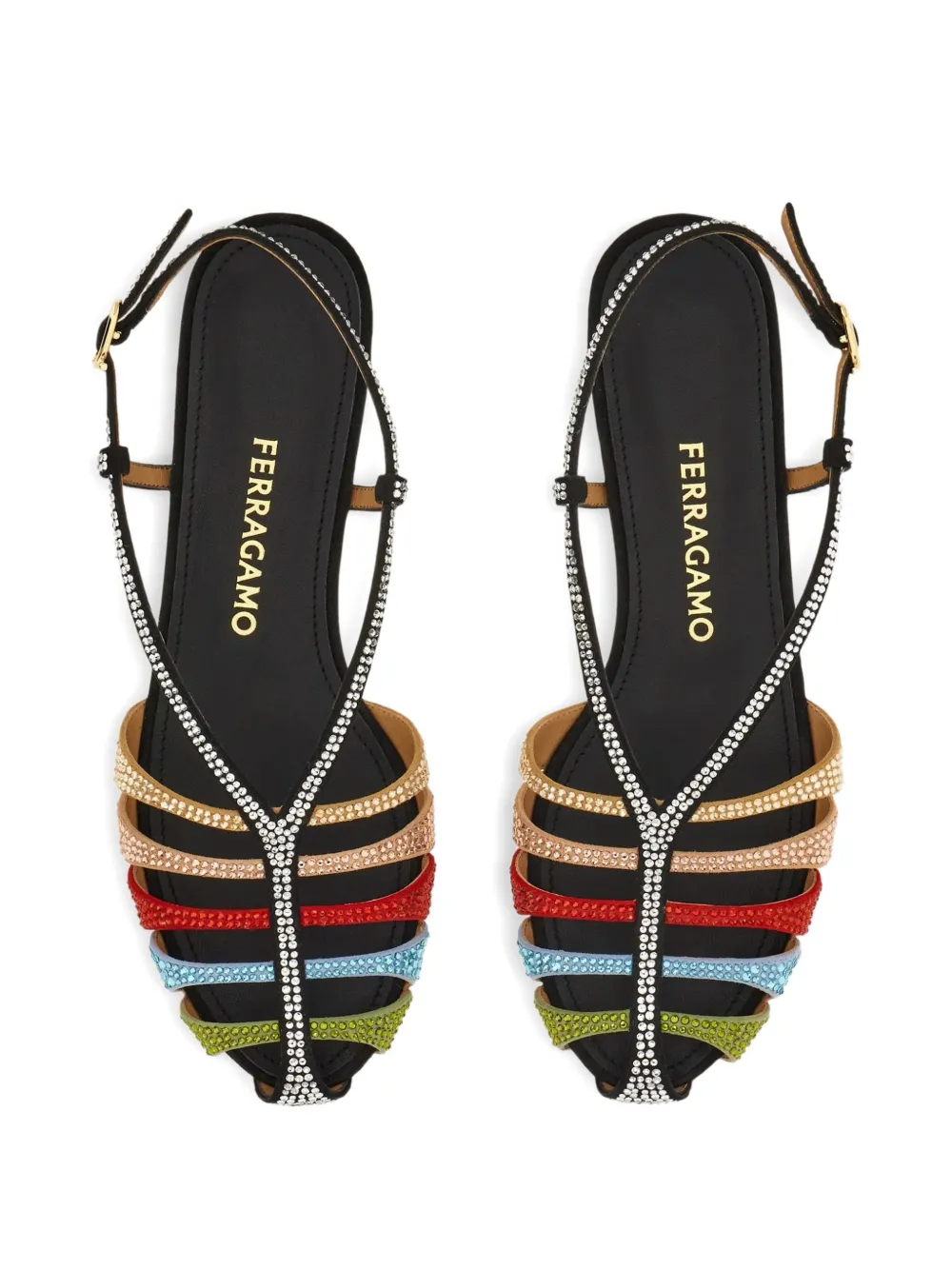 Ferragamo cage sandals Zwart