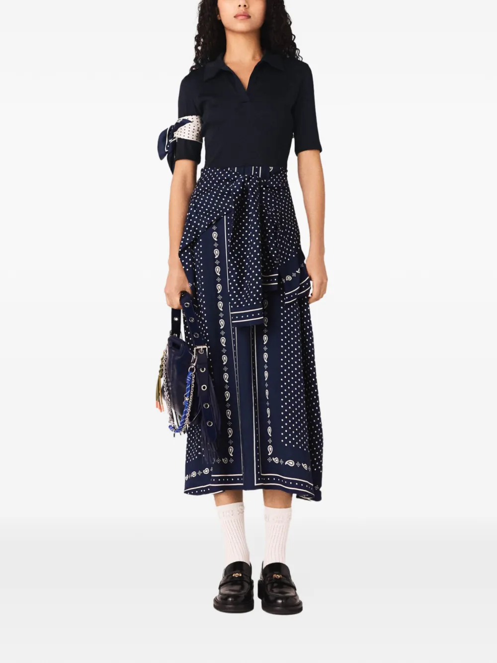  Maje Polka-dot Maxi Dress - Blue 