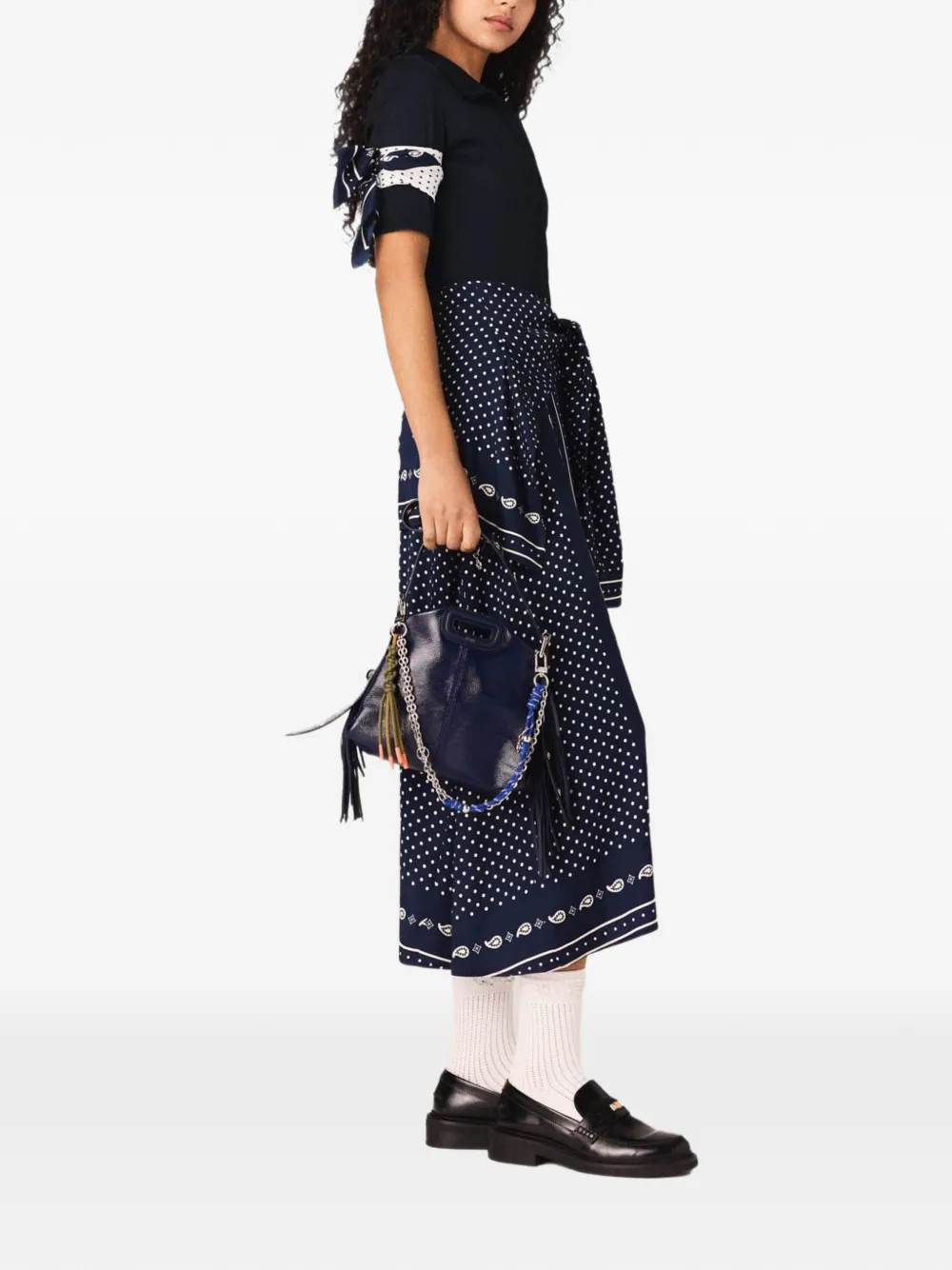 Maje Maxi-jurk met stippen Blauw