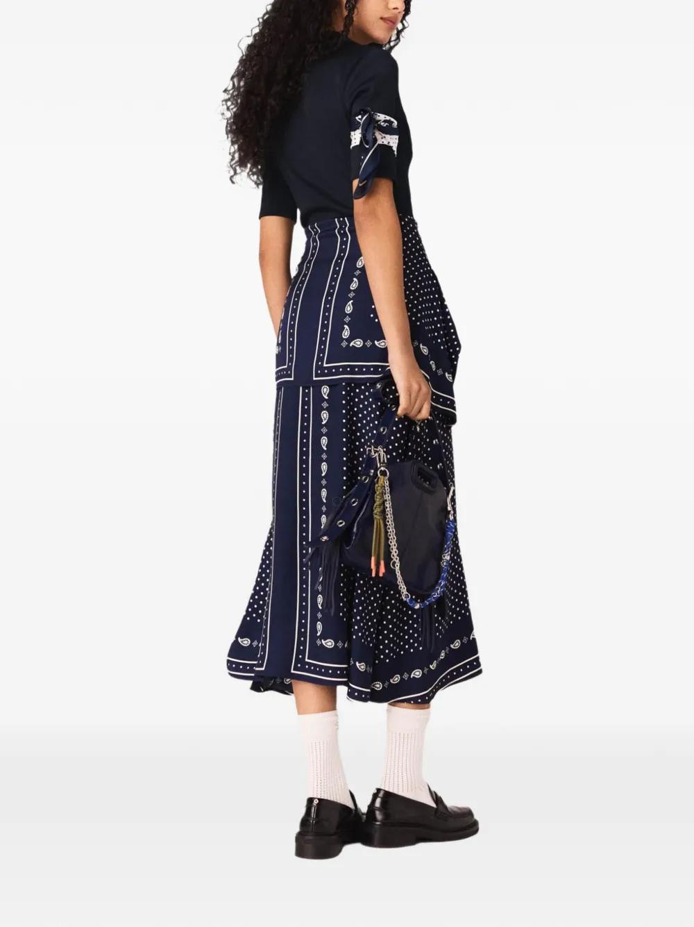 Maje Maxi-jurk met stippen Blauw
