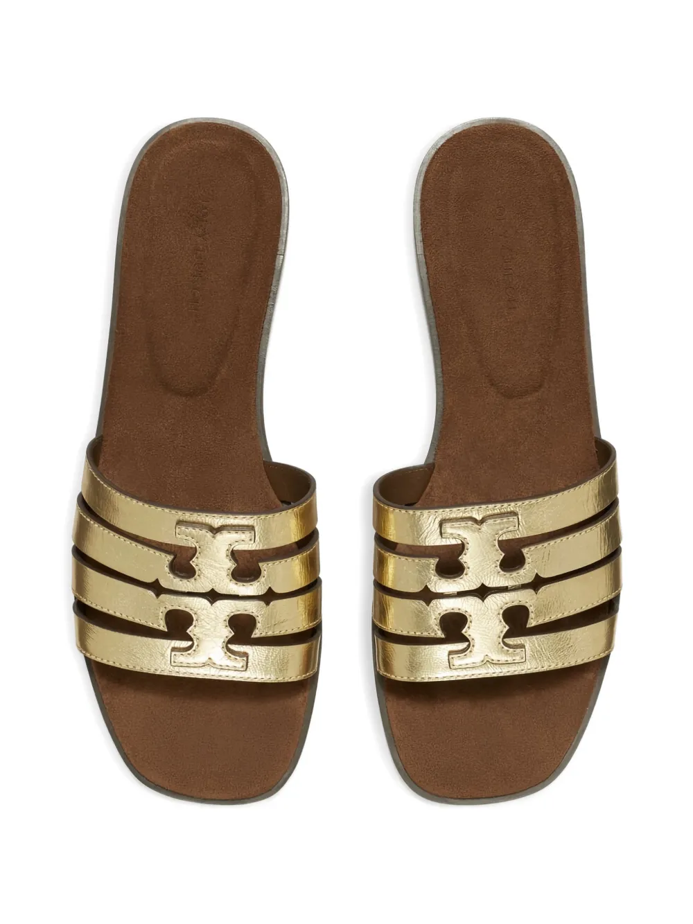 Tory Burch Ines Slides In Gold