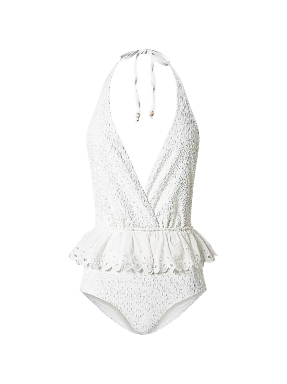 TWINSET broderie anglaise swimsuit - Bianco