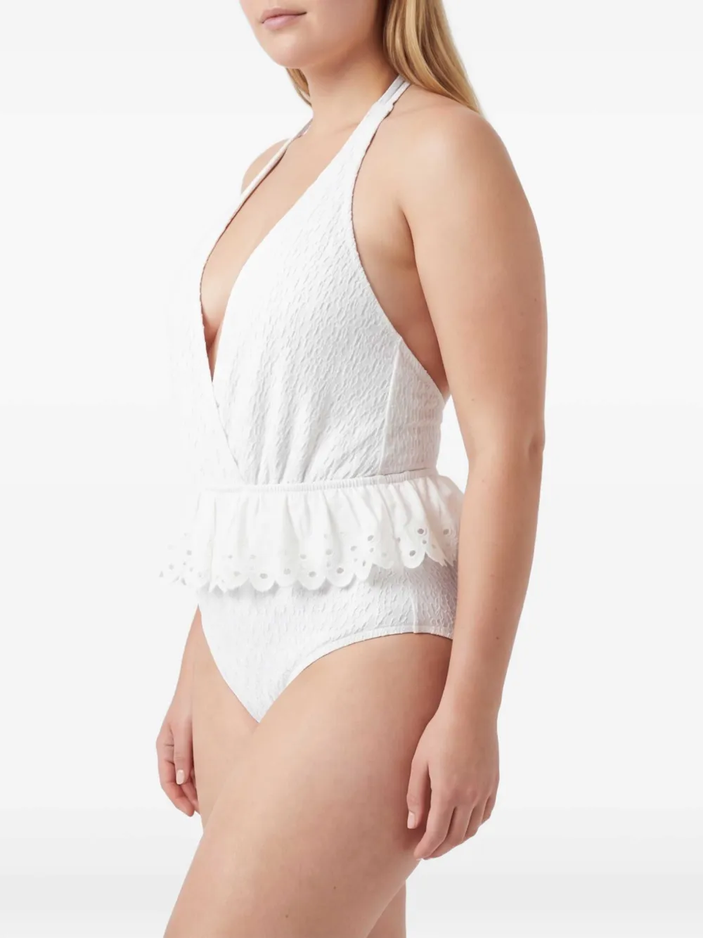 TWINSET Badpak met broderie anglaise Wit
