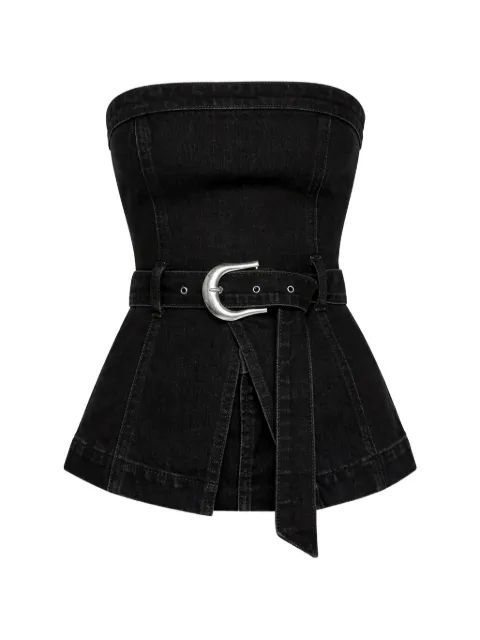 Reformation Collins Jeansoberteil mit Gürtel