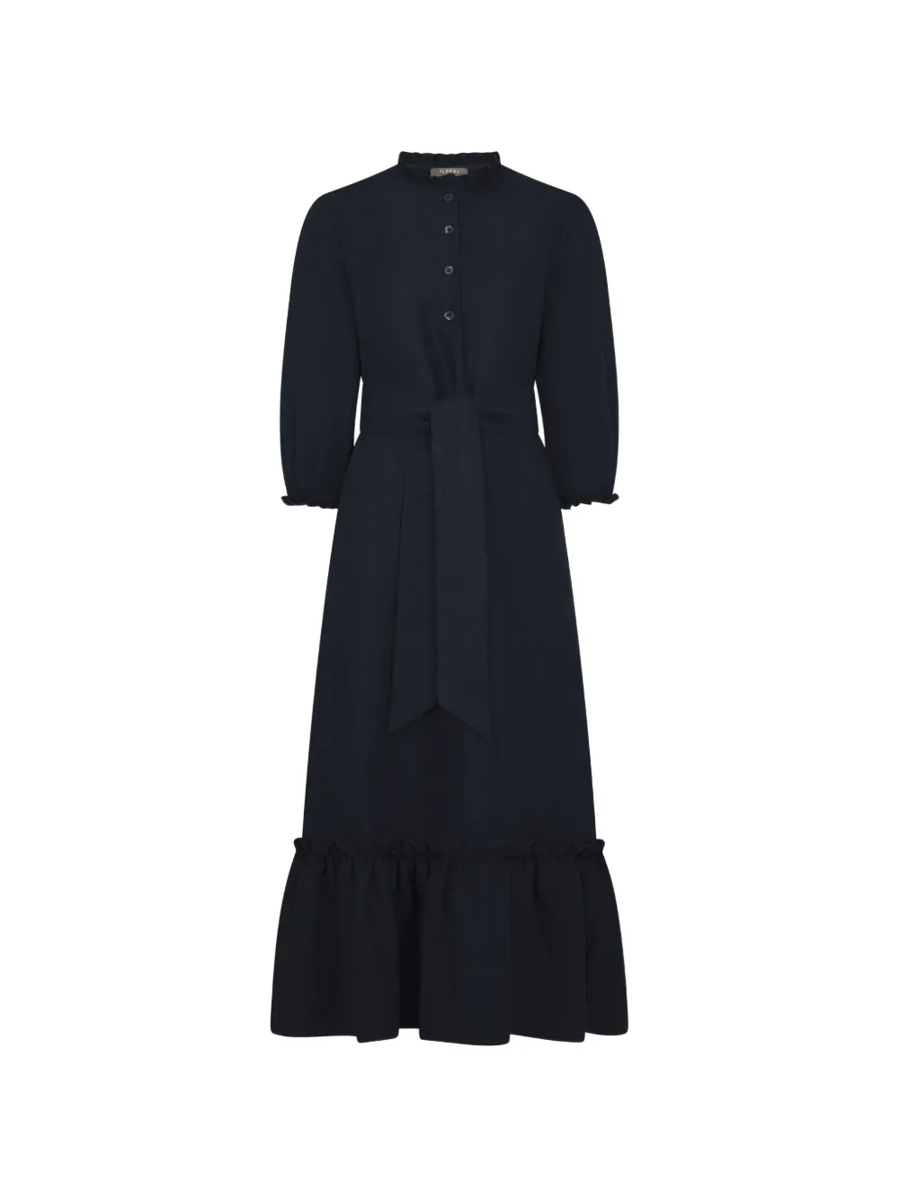 N.Peal Iris ruffled dress - Blue