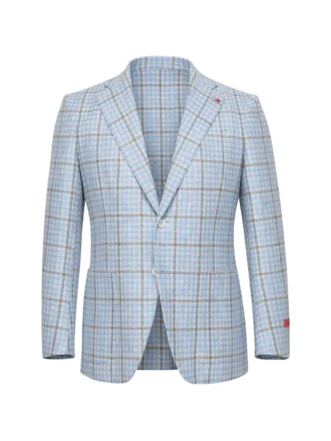 Isaia checked two-button jacket