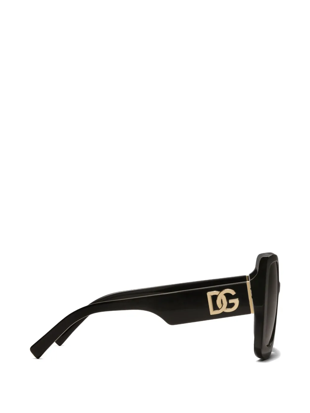  Dolce & Gabbana Eyewear Square-frame Logo Sunglasses - Black 
