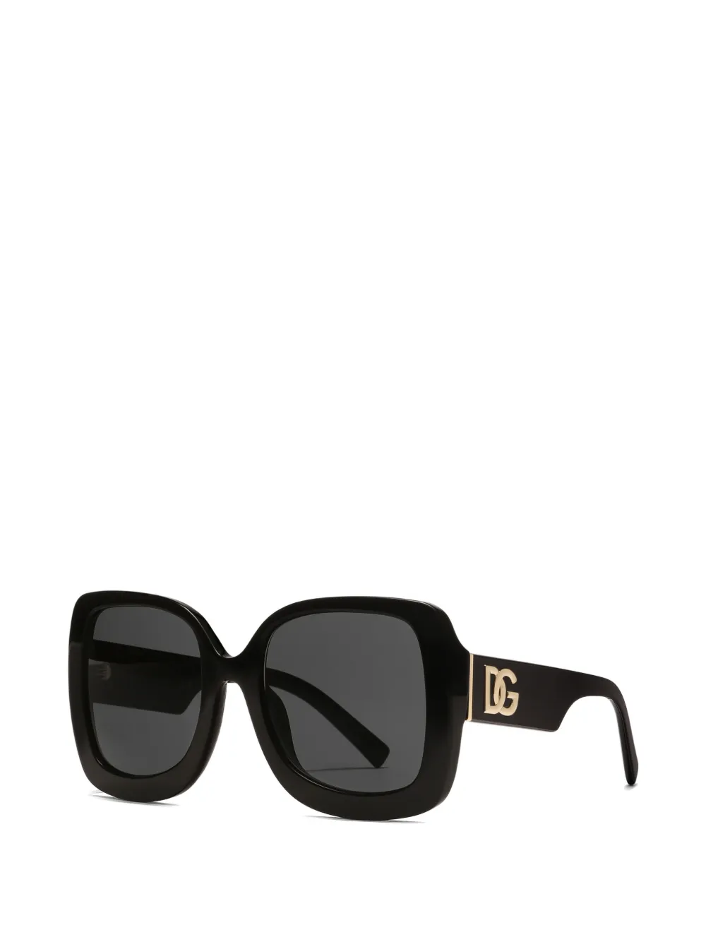  Dolce & Gabbana Eyewear Square-frame Logo Sunglasses - Black 