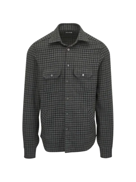 Kiton plaid flap-pocket jacket