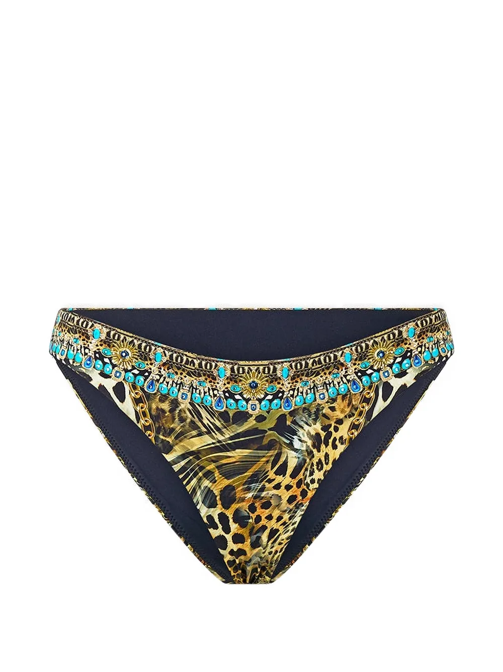 Camilla crystal-embellished bikini bottom - Marrone