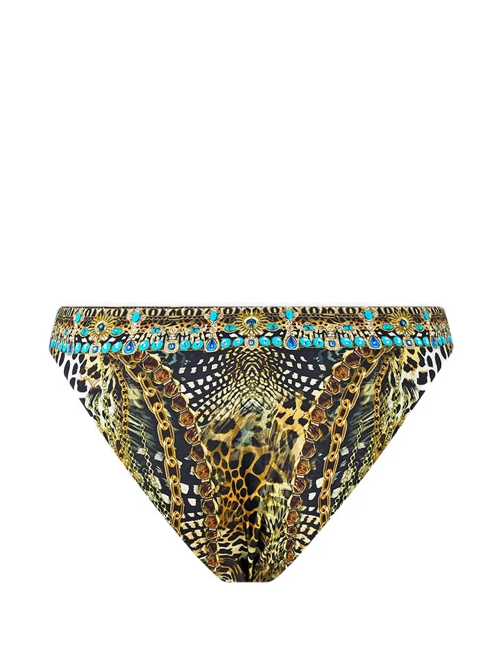  Camilla Crystal-embellished Bikini Bottom - Brown 