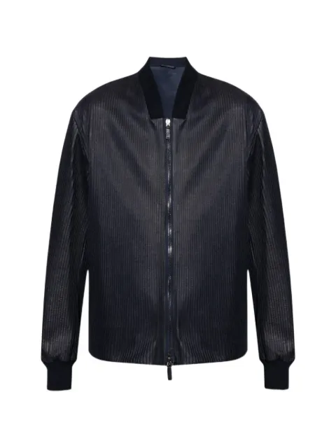 Giorgio Armani zip ribbed jacket