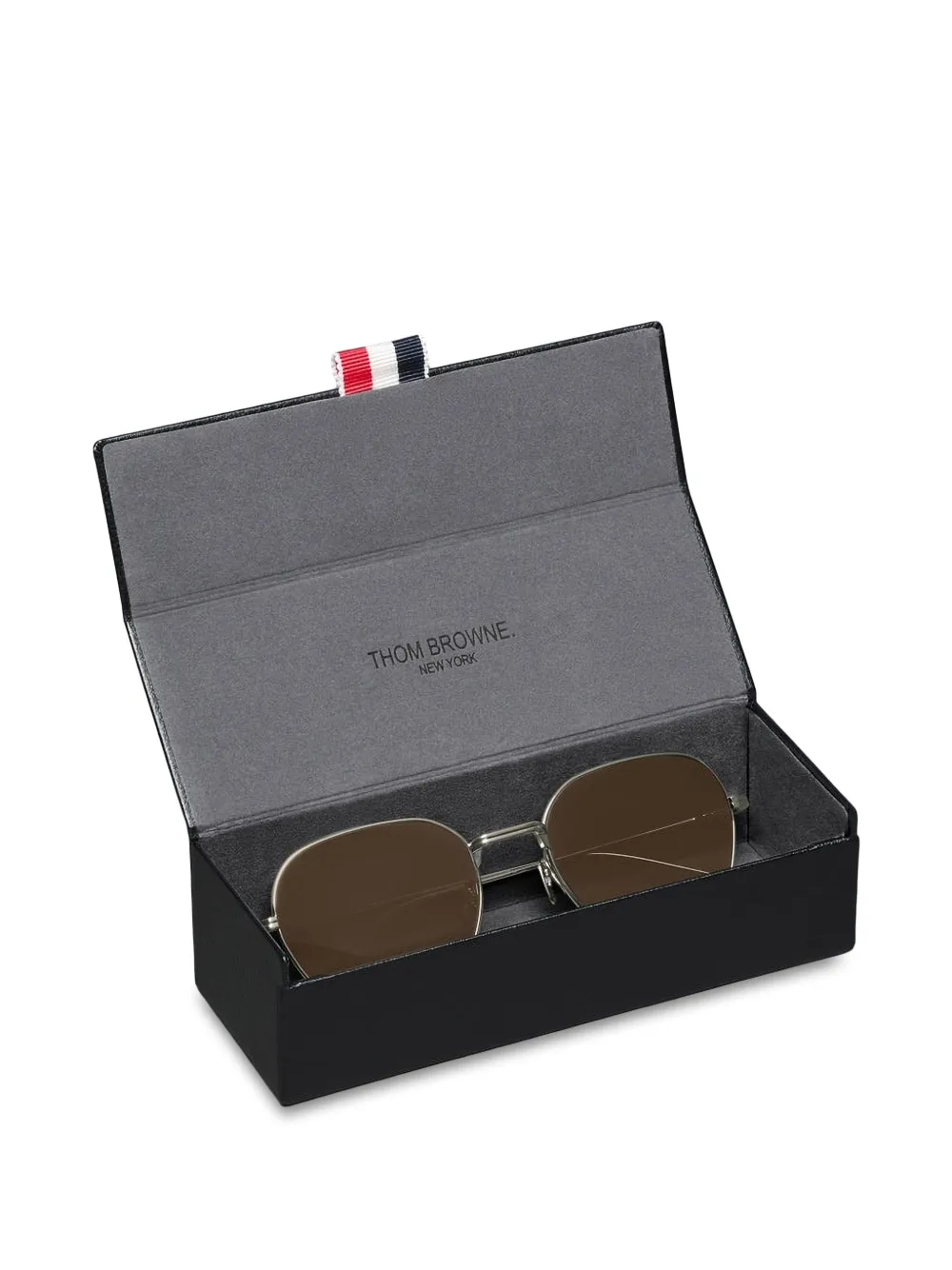 Thom Browne Eyewear Zonnebril met vierkant montuur Zilver