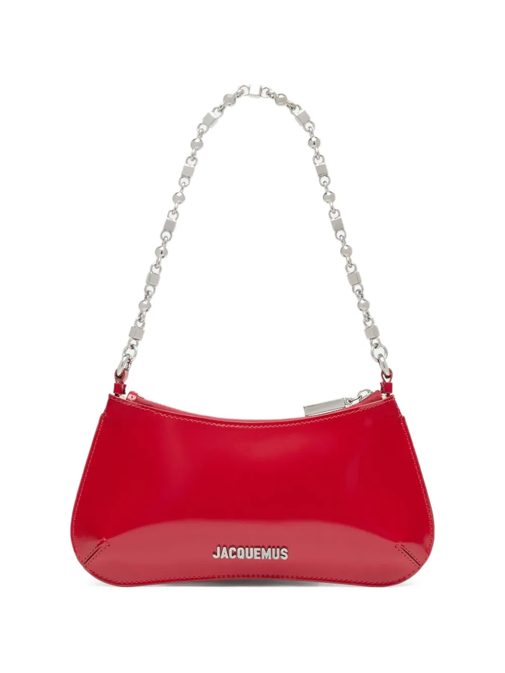 Jacquemus mini Bisou chain-strap shoulder bag - Rosso